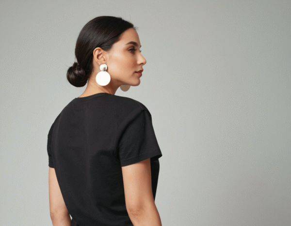 Classic Black Ladies' T-Shirt - Image 4