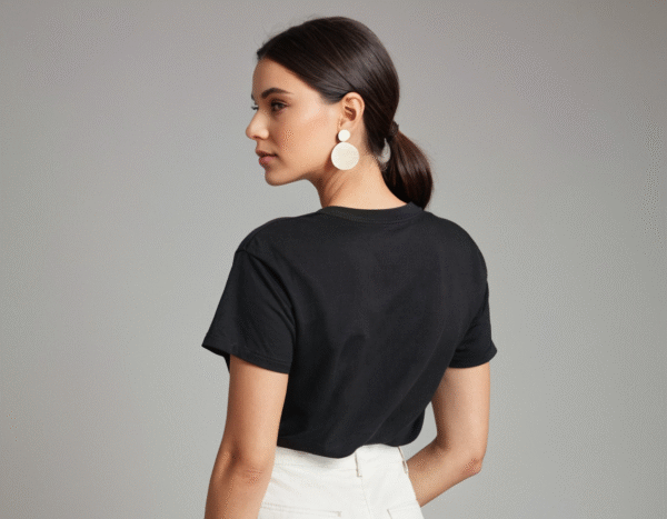 Classic Black Ladies' T-Shirt - Image 2